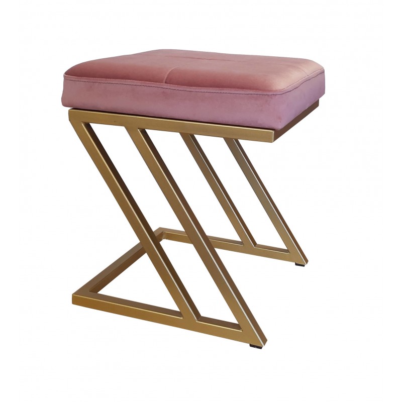 Pufa ZETA LOFT taboret podnóżek podstawa złota MG58