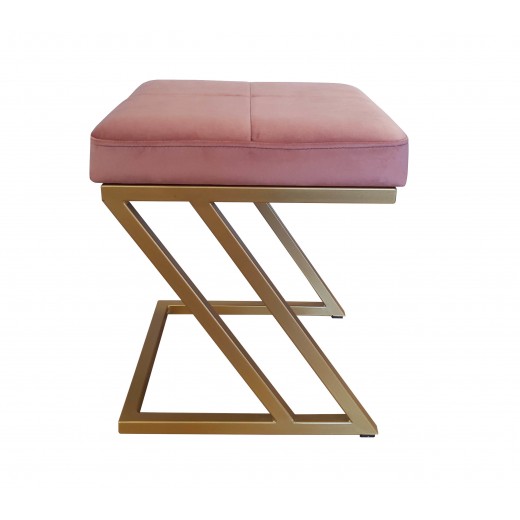 Pufa ZETA LOFT taboret podnóżek podstawa złota MG58