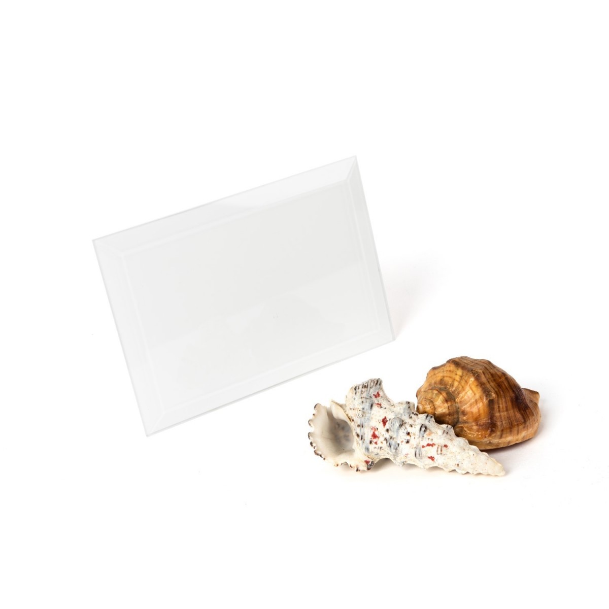Płytka lustrzana fazowana szklana 25x10 cm lacobel biała lakierowana cegiełka glamour