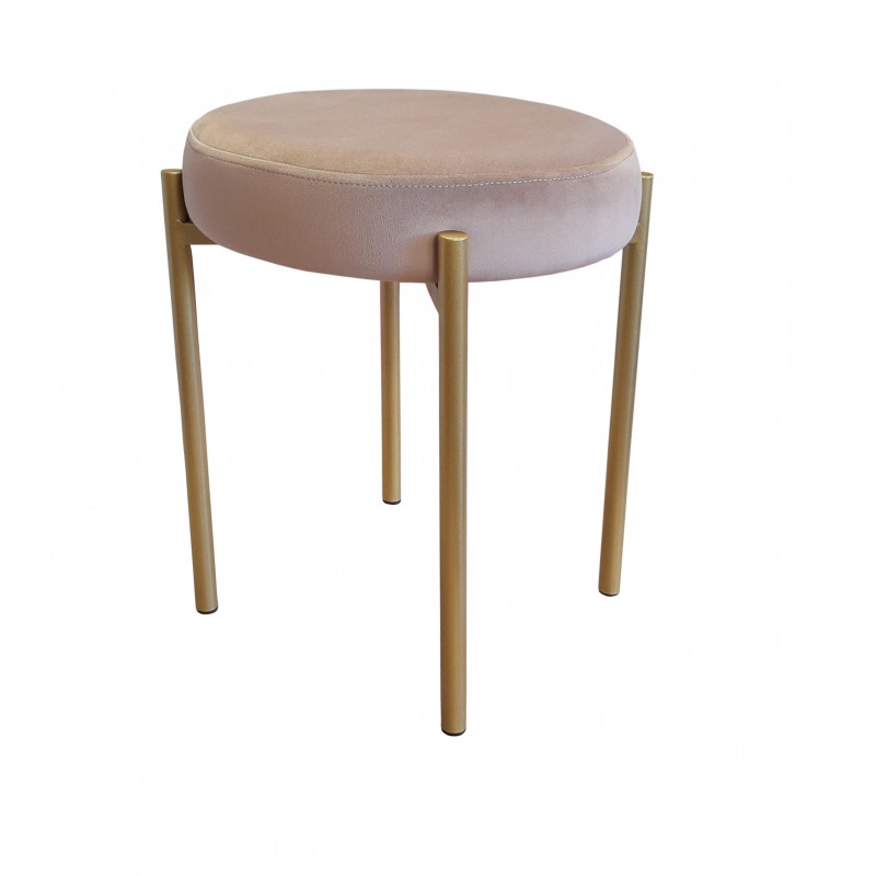 TABORET DIOR STOŁEK LOFT metal złoty