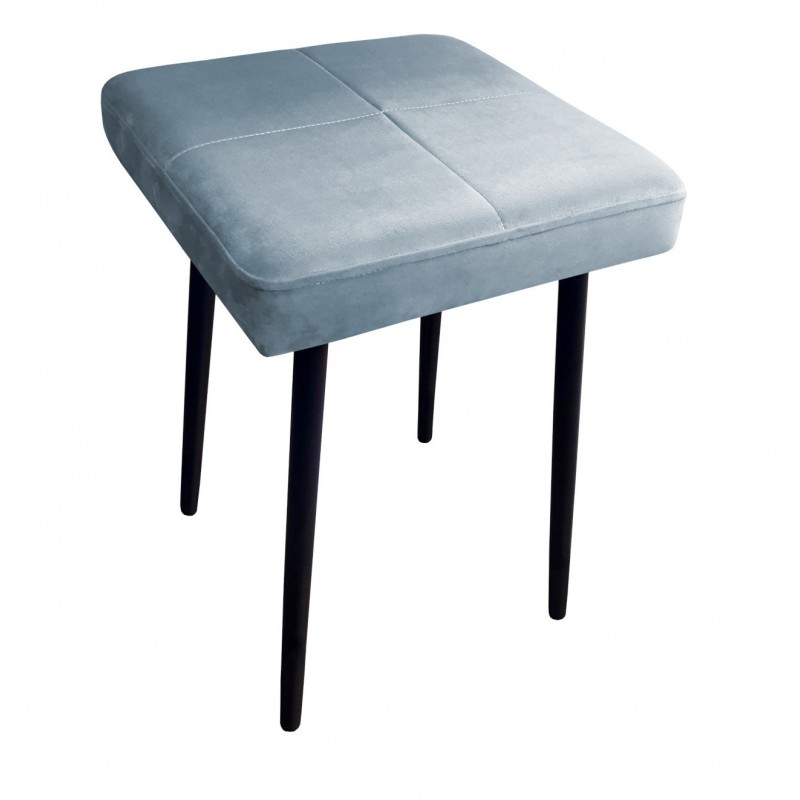 Taboret MAX BL06 szary błękit podstawa czarna
