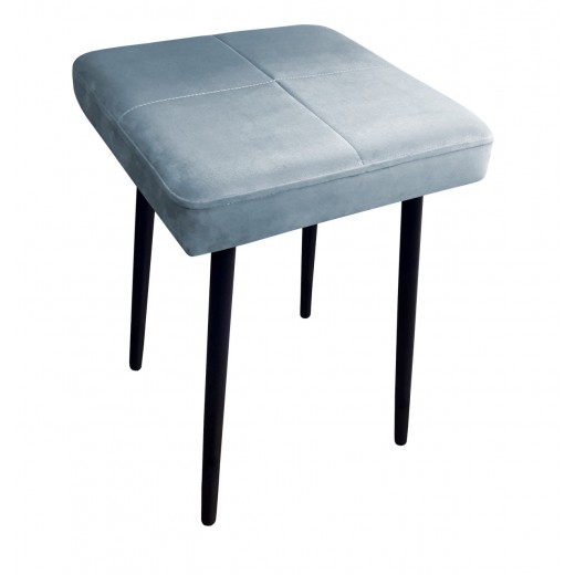 Taboret MAX BL06 szary błękit podstawa czarna