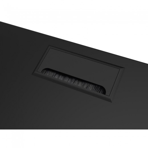  Biurko dla gracza ERGON XL czarne z LED na pilota i przelotką 68x138cm
