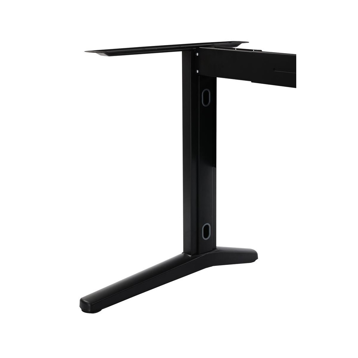  Biurko dla gracza ERGON XL czarne z LED na pilota i przelotką 68x138cm
