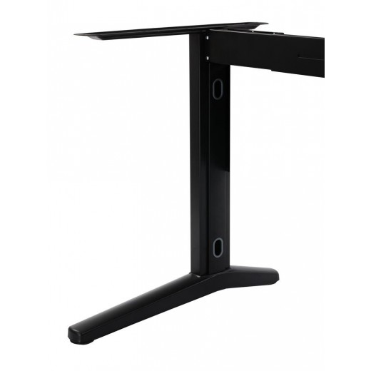  Biurko dla gracza ERGON XL czarne z LED na pilota i przelotką 68x138cm