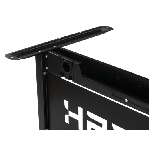  Biurko dla gracza ERGON XL czarne z LED na pilota i przelotką 68x138cm