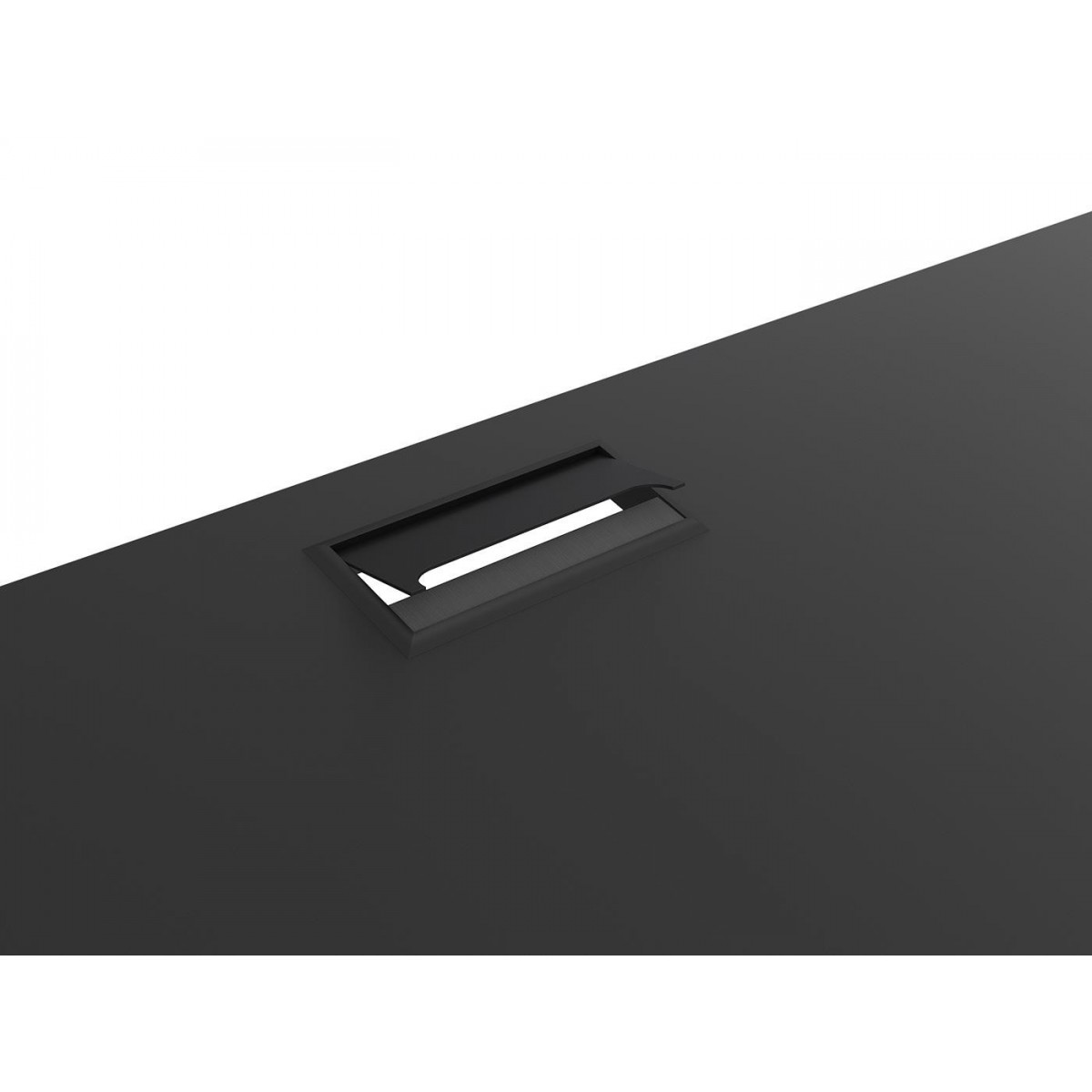  Biurko dla gracza ERGON XL czarne z LED na pilota i przelotką 68x138cm