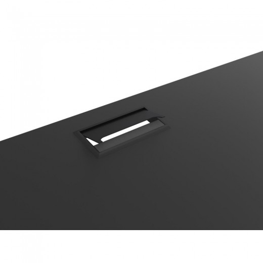  Biurko dla gracza ERGON XL czarne z LED na pilota i przelotką 68x138cm