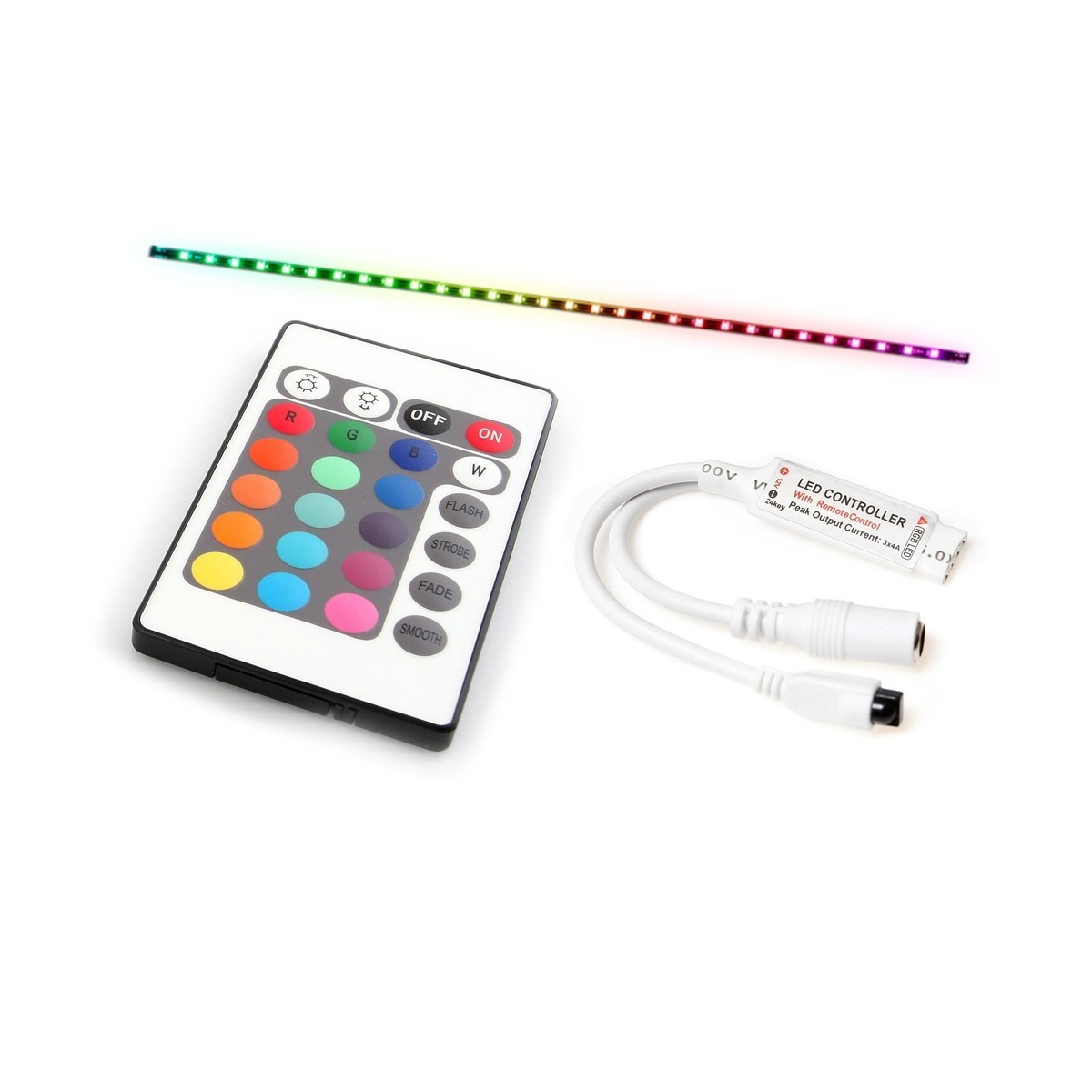  Biurko dla gracza ERGON XL białe z LED na pilota i przelotką 68x138cm