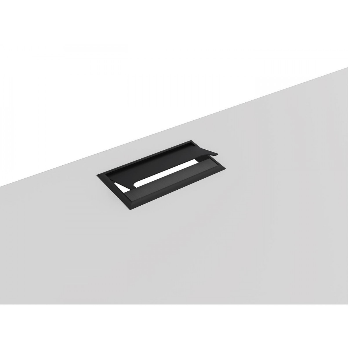  Biurko dla gracza ERGON XL białe z LED na pilota i przelotką 68x138cm