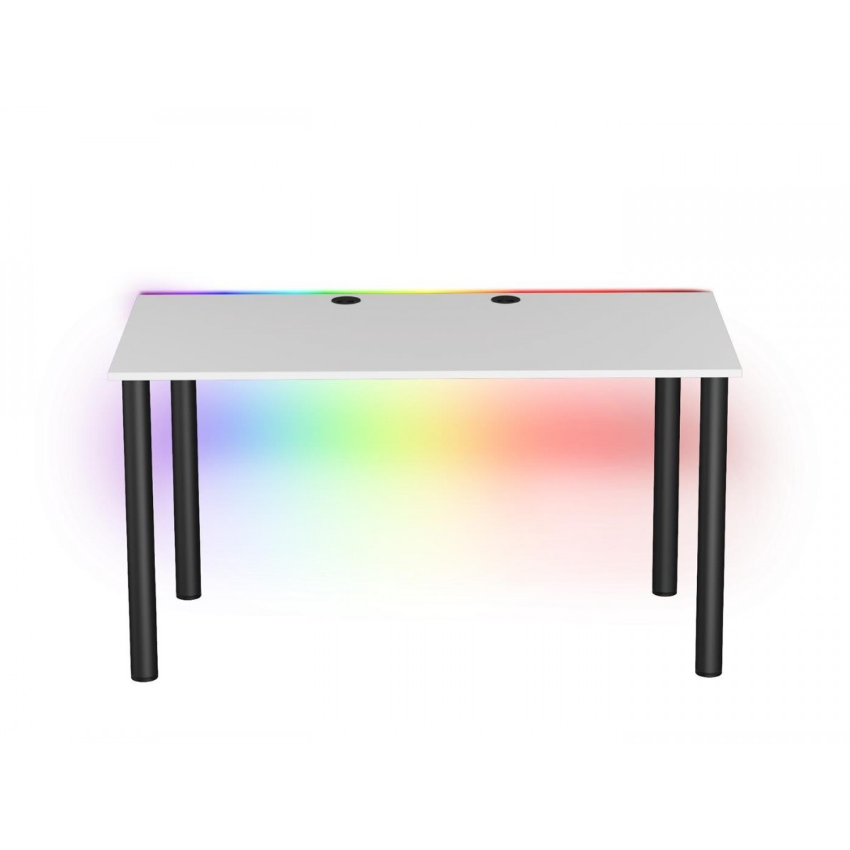  Tanie biurko dla gracza Basia XL białe LED pilot przelotka 68x138cm