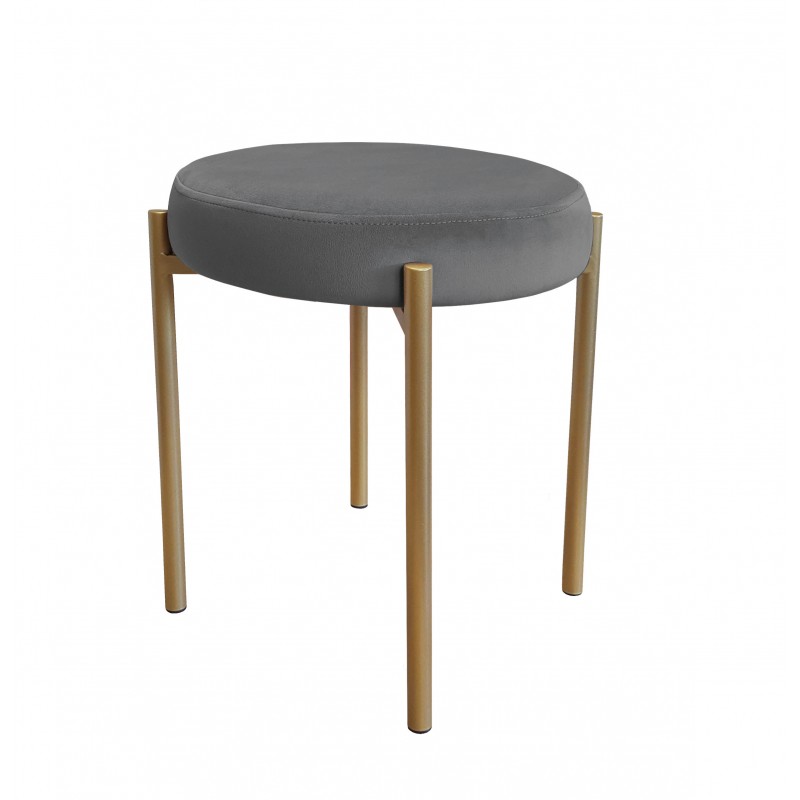 TABORET DIOR STOŁEK LOFT metal podstawa złota BL14