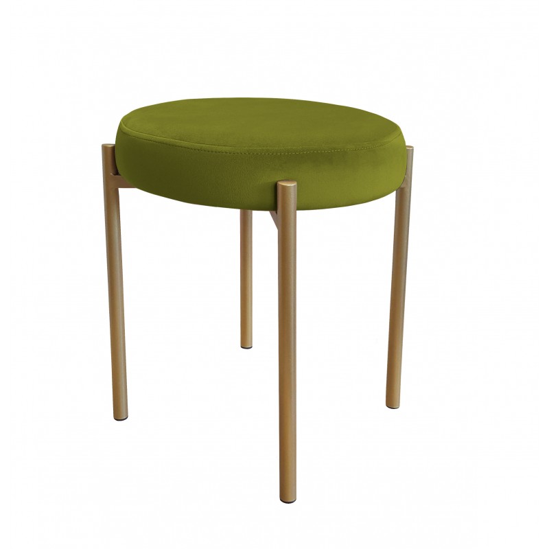 TABORET DIOR STOŁEK LOFT metal podstawa złota BL75