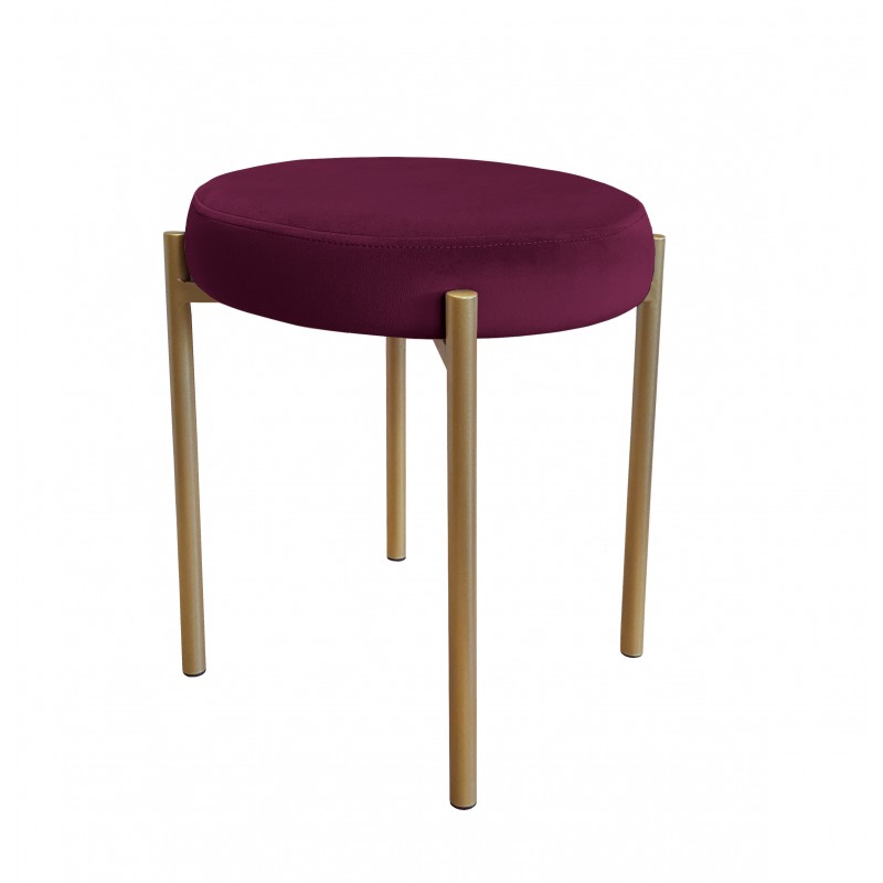 TABORET DIOR STOŁEK LOFT metal podstawa złota MG02