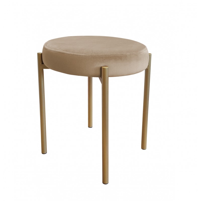 TABORET DIOR STOŁEK LOFT metal podstawa złota MG06