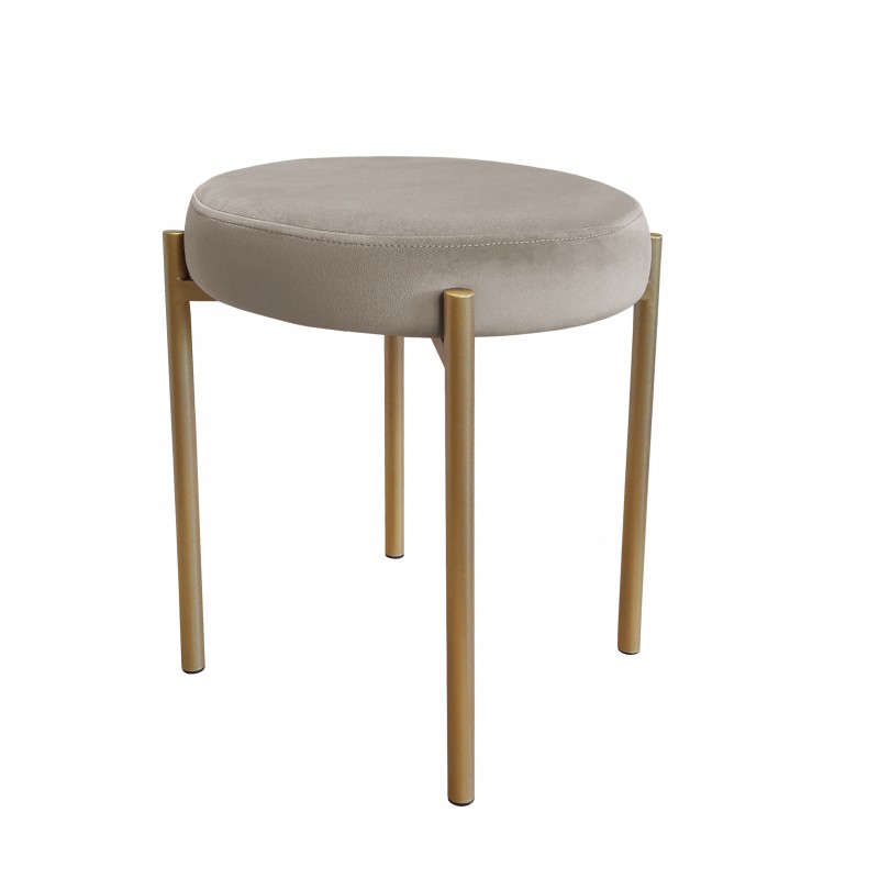TABORET DIOR STOŁEK LOFT metal podstawa złota MG09