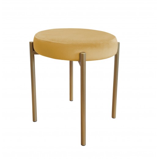 TABORET DIOR STOŁEK LOFT metal podstawa złota MG15