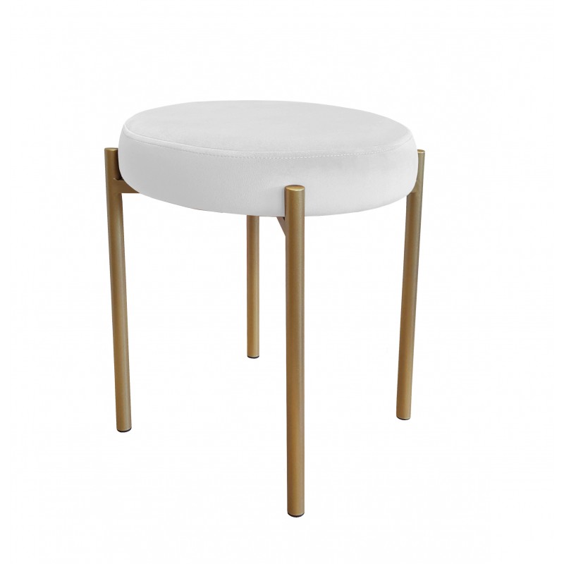 TABORET DIOR STOŁEK LOFT metal podstawa złota MG39