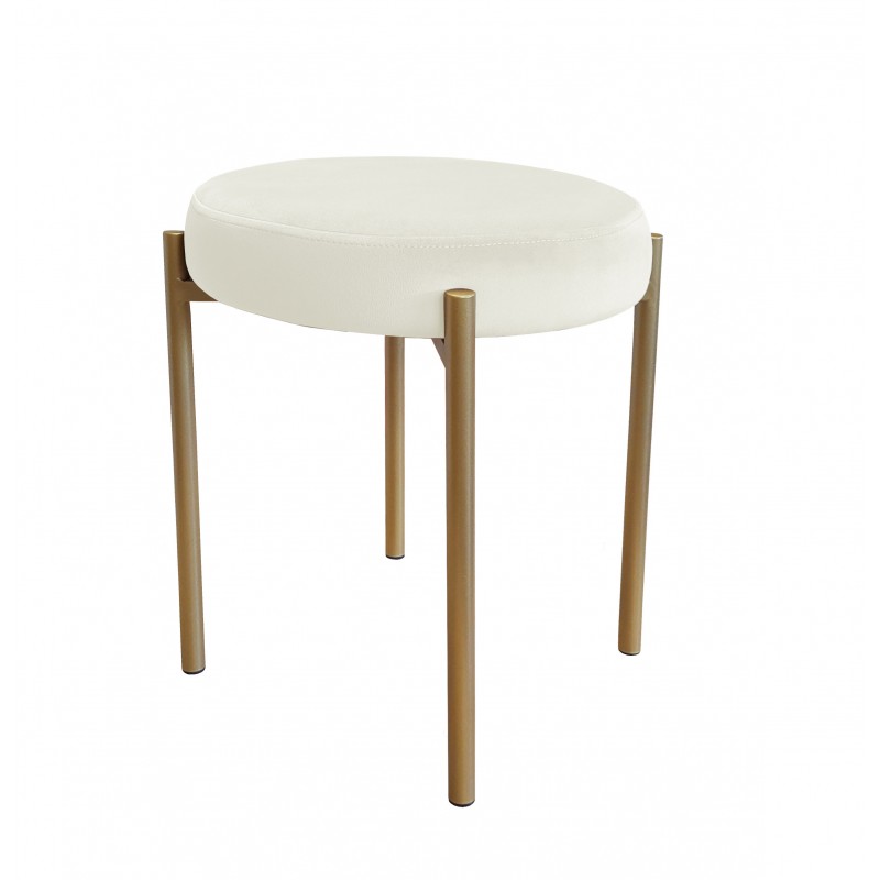 TABORET DIOR STOŁEK LOFT metal podstawa złota MG50