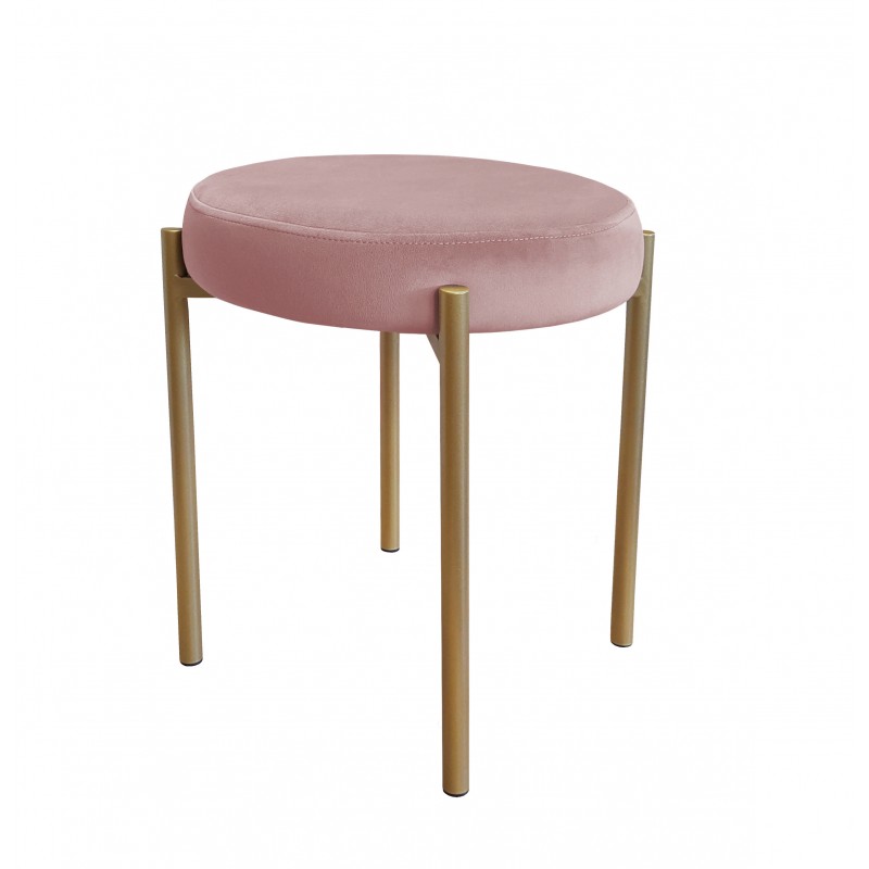 TABORET DIOR STOŁEK LOFT metal złoty