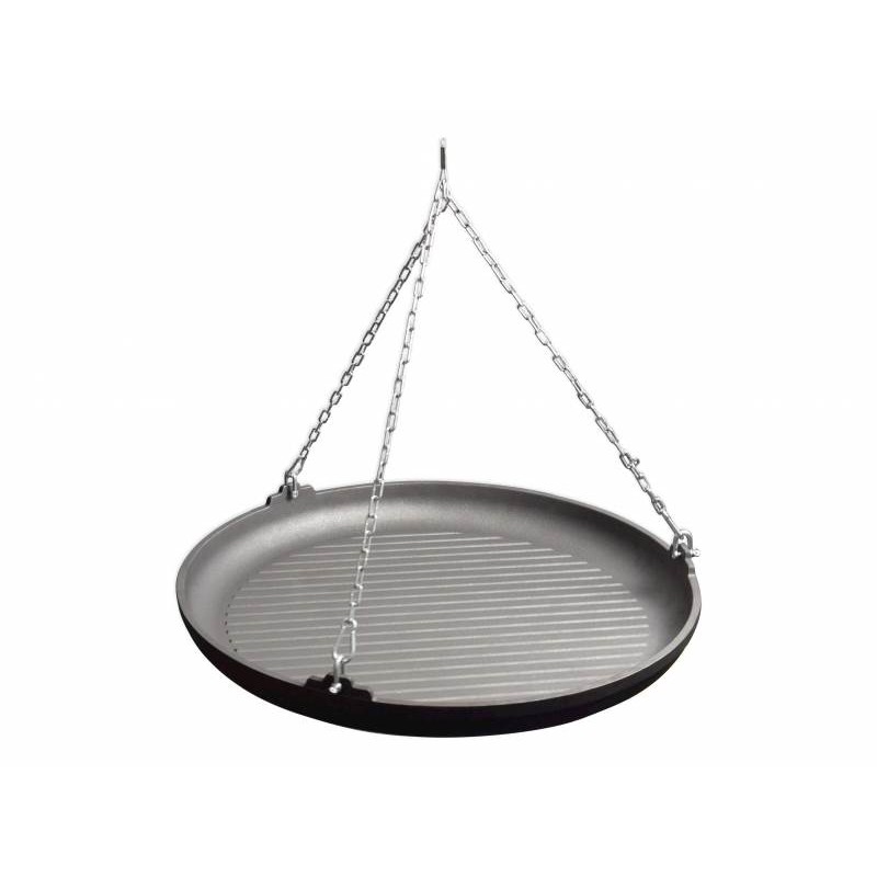 Patelnia żeliwna okrągła do powieszenia nad ogniskiem do grilla 63cm