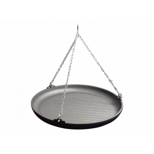 Patelnia żeliwna okrągła do powieszenia nad ogniskiem do grilla 63cm