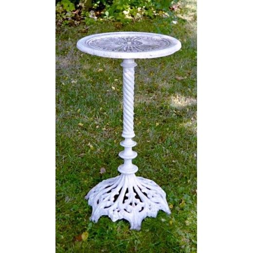 Stolik ogrodowy żeliwny biały mini 38cm