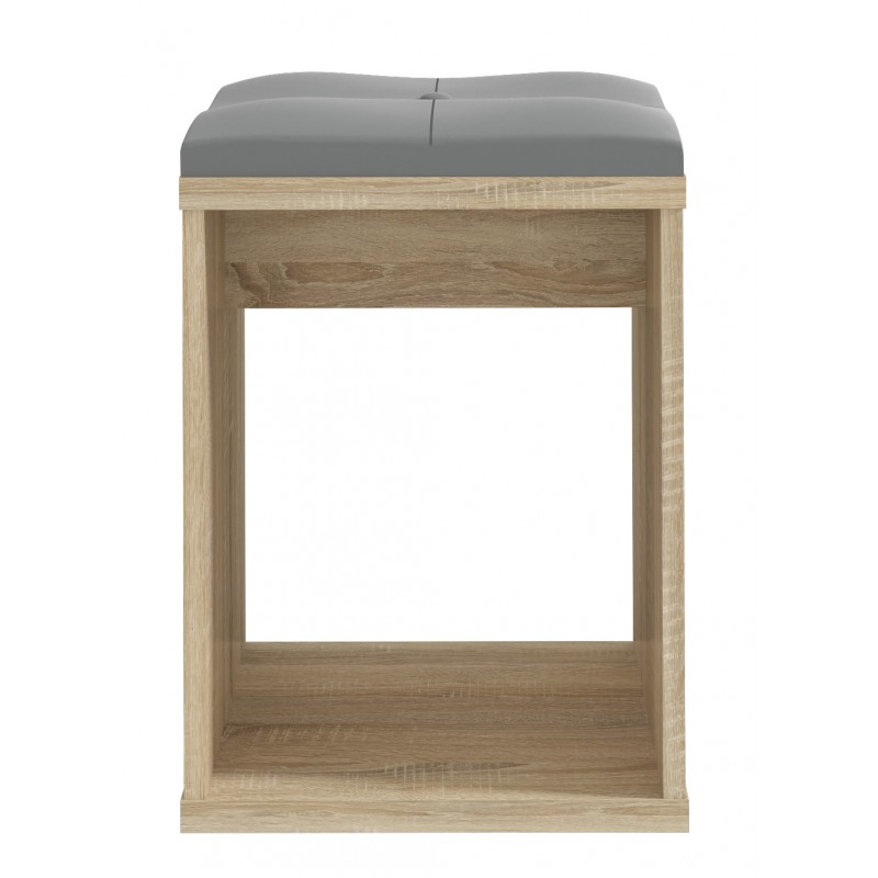 Nowoczesny Taboret do toaletki kosmetycznej dąb sonoma 35x35cm