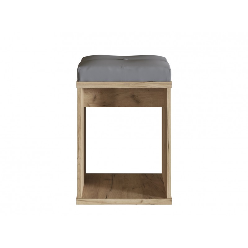 Nowoczesny Taboret do toaletki kosmetycznej dąb craft 35x35cm