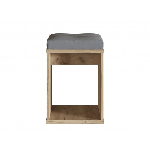 Nowoczesny Taboret do toaletki kosmetycznej dąb craft 35x35cm