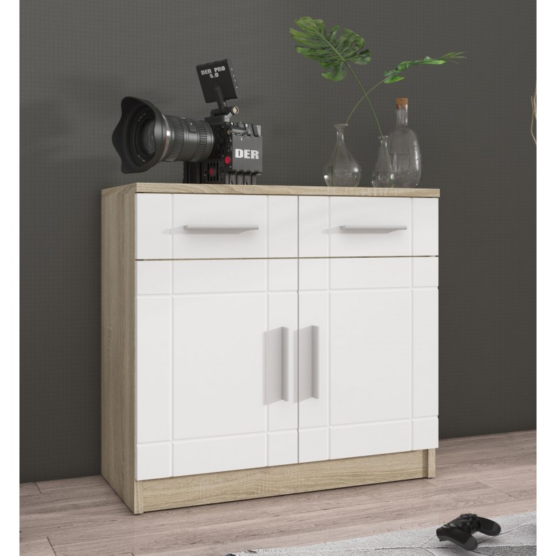 Komoda Paris 2F2S WH01 biała 37x69cm