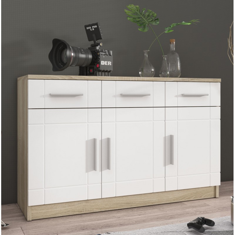 Komoda Paris 3F3S WH01 biała 37x104cm