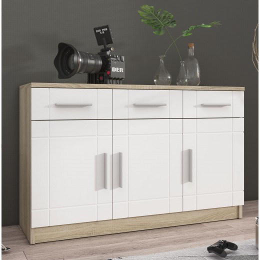 Komoda Paris 3F3S WH01 biała 37x104cm