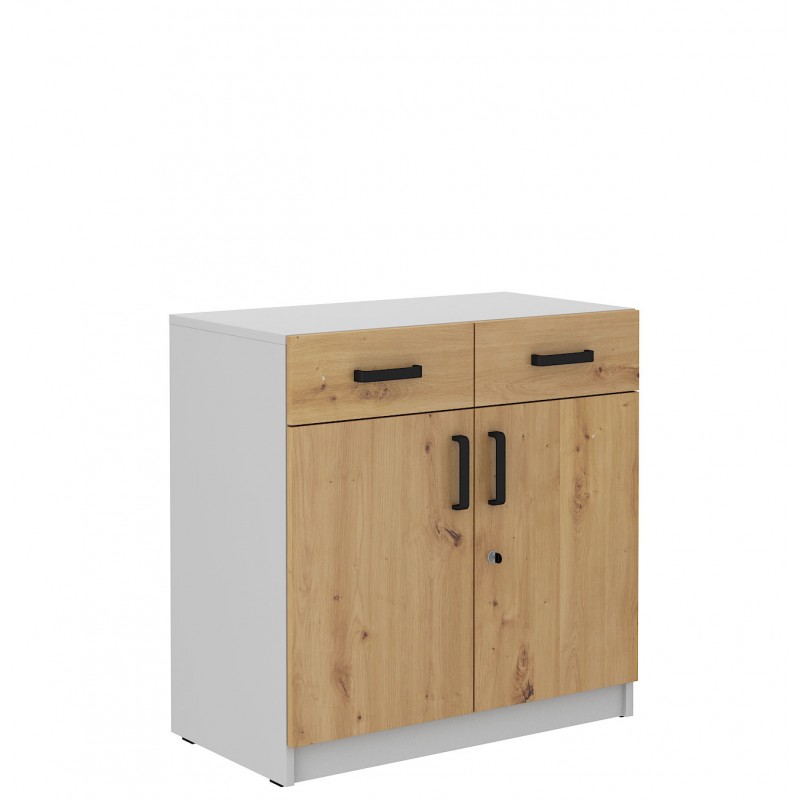 Szafka stojąca dolna Malta 105 2F 2S dąb artisan-szara