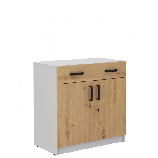 Szafka stojąca dolna Malta 105 2F 2S dąb artisan-szara