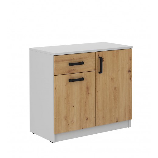 Komoda Malta 820 2F1S dąb artisan-szara 80cm