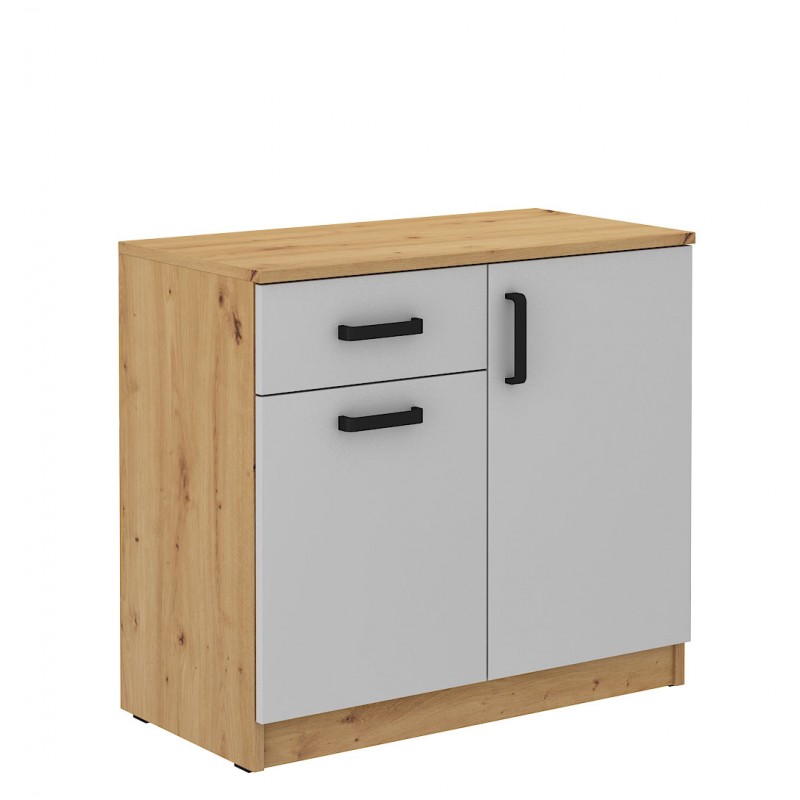 Komoda Malta 820 2F1S szara-dąb artisan 80cm