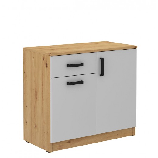 Komoda Malta 820 2F1S szara-dąb artisan 80cm