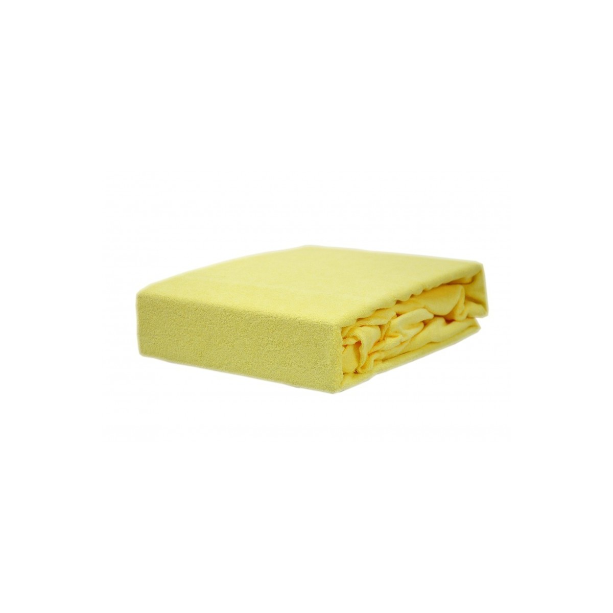 Prześcieradło frotte z gumką 180x200 grube żółte bananowe