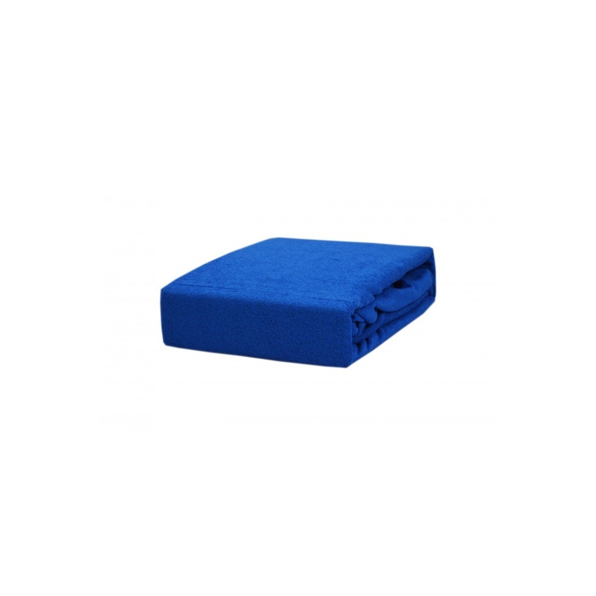 Prześcieradło frotte z gumką 160x200 grube niebieskie
