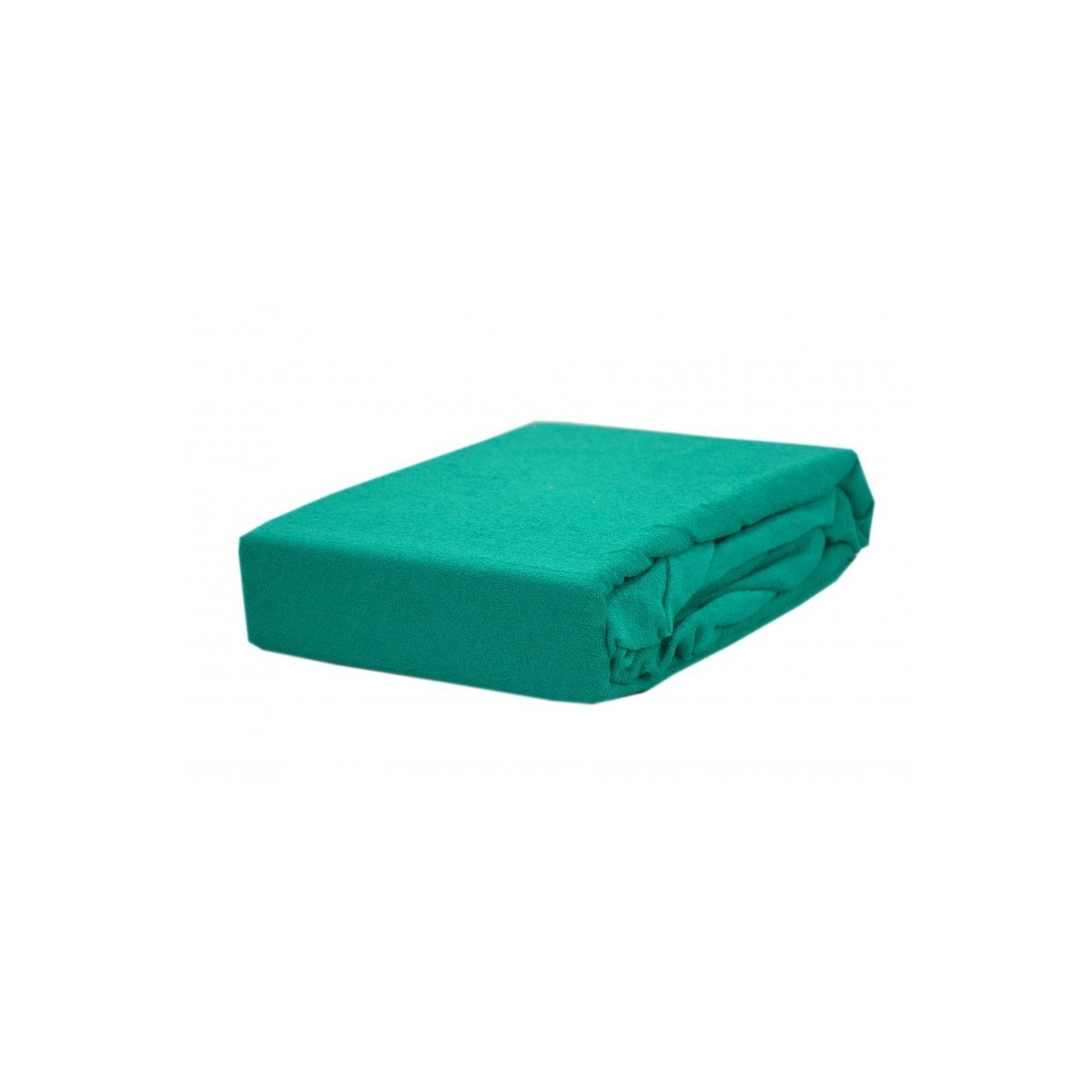 Prześcieradło frotte z gumką 180x200 grube zielone