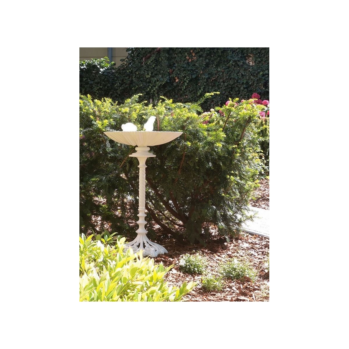  Poidełko dla ptaków żeliwne ogrodowe przenośne duże 50x34x82cm