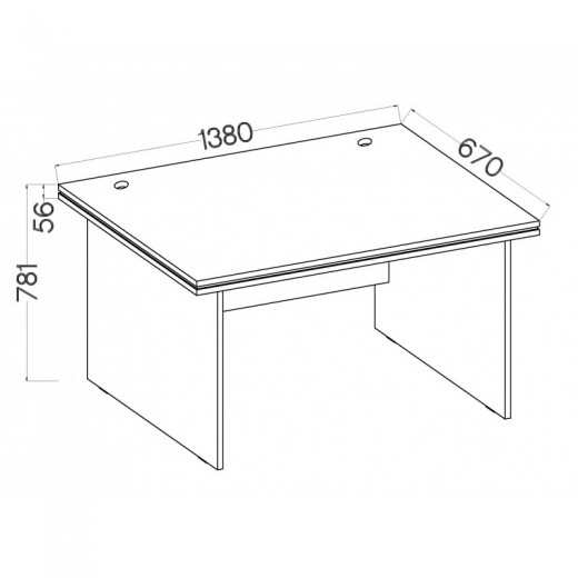 Biurko Malta 180 Dąb Artisan 67x138