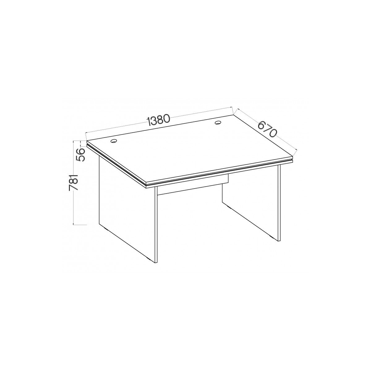 Biurko Malta 180 szare 67x138