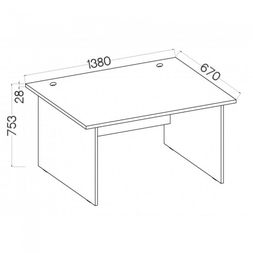 Biurko Malta 170 szare 67x138
