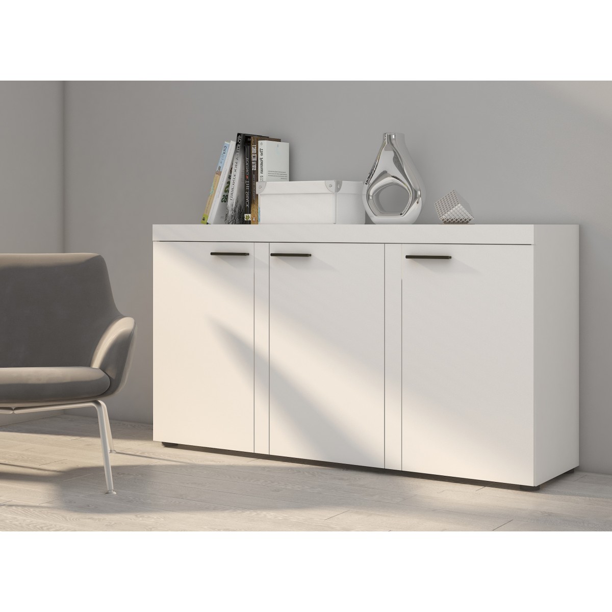 Komoda Rumba 3F WH22 biała 40x149cm