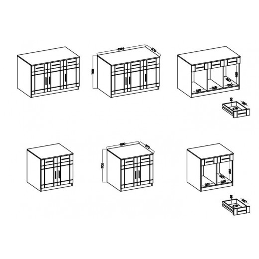 Komoda Paris 2F2S WH01 biała 37x69cm
