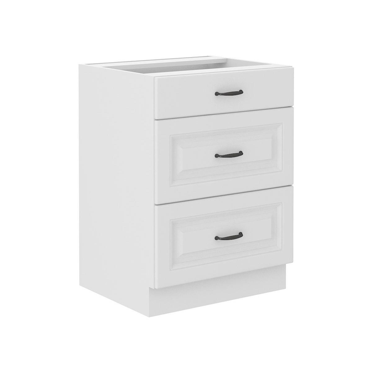 Szafka kuchenna dolna 60 cm STILO 60D 3S BB WHWH biała MAT