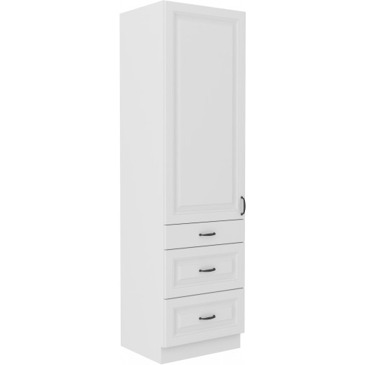 Szafka kuchenna dolna 60 cm słupek STILO 60DKS 210 3S 1F WHWH biała MAT