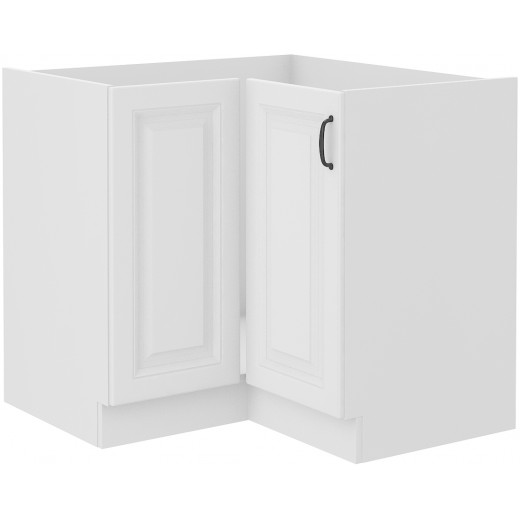 Szafka kuchenna dolna narożna STILO 90x90DN 1F BB WHWH biała MAT